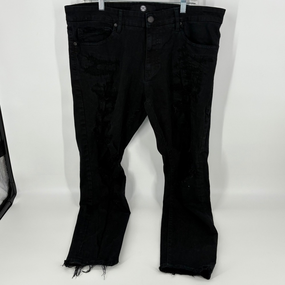 Jordan Craig Mens Distressed Jeans Black‎ Denim Slim Fit Size 38/32 Y2K Skater